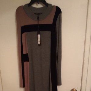 BCBG NEW DRESS-SWEATER WITH TAG SIZE M MULTI COLORS